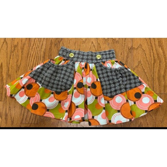 Matilda Jane Patchwork Skirt w/ Pockets Pleats  Girls Size 10 - Picture 1 of 4
